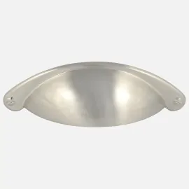 Satin nickel traditional shaker cup handle - 64mm